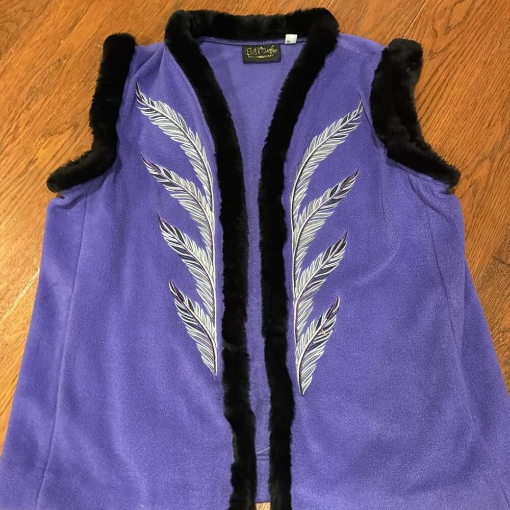 Purple and Black Vest Bob Mackie Wearable Art